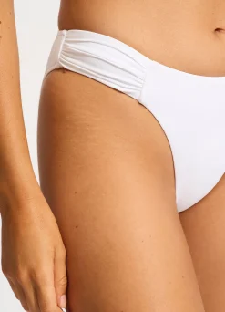 Seafolly Collective High Leg Ruched Side Bikini Bottom - | Bikinis|More Coverage