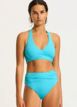 Seafolly Collective High Waist Wrap Front Pant - | High Waisted|High Waisted