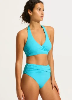 Seafolly Collective High Waist Wrap Front Pant - | High Waisted|High Waisted