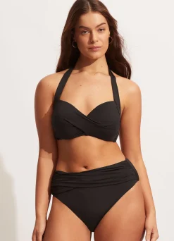Seafolly Collective High Waist Wrap Front Pant - | High Waisted|High Waisted
