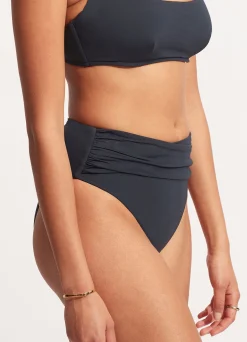 Seafolly Collective High Waist Wrap Front Pant - | High Waisted|High Waisted