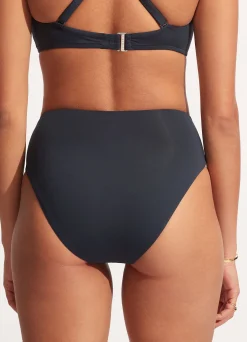Seafolly Collective High Waist Wrap Front Pant - | High Waisted|High Waisted