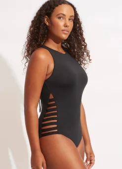 Seafolly Collective Multi Strap One Piece - | Black One Pieces|Black One Pieces