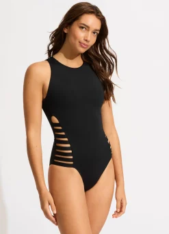 Seafolly Collective Multi Strap One Piece - | Black One Pieces|Black One Pieces