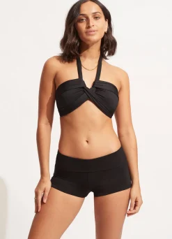 Seafolly Collective Roll Top Boyleg - | More Coverage|More Coverage