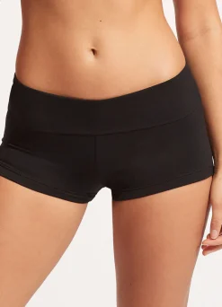 Seafolly Collective Roll Top Boyleg - | More Coverage|More Coverage