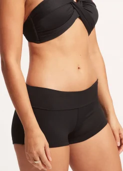 Seafolly Collective Roll Top Boyleg - | More Coverage|More Coverage