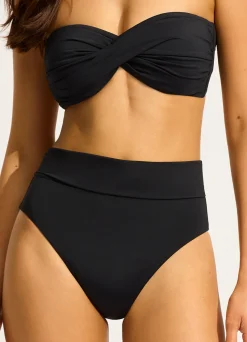 Seafolly Collective Roll Top Bikini Bottom - | More Coverage|More Coverage