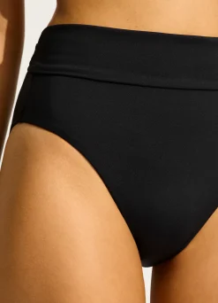 Seafolly Collective Roll Top Bikini Bottom - | More Coverage|More Coverage