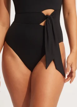 Seafolly Collective Tie Waist One Piece - | Black One Pieces|Black One Pieces
