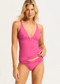 Seafolly Collective Trim Front Tankini Top - | Tankinis|Tankini