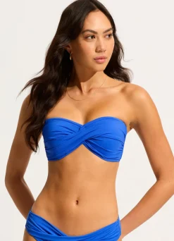 Seafolly Collective Twist Bandeau Bikini Top - | Bikinis|Bandeau