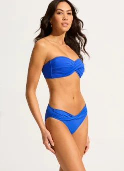 Seafolly Collective Twist Bandeau Bikini Top - | Bikinis|Bandeau