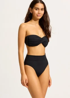 Seafolly Collective Twist Bandeau Bikini Top - | Bikinis|Bandeau