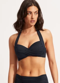 Seafolly Collective Twist Soft Cup Halter - | Halter|Halter