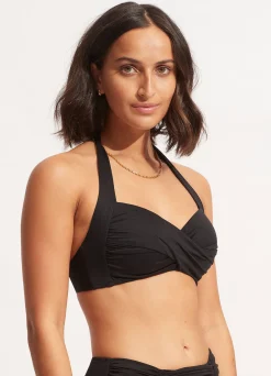Seafolly Collective Twist Soft Cup Halter - | Halter|Halter