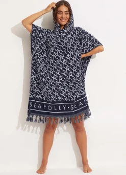 Seafolly SF Monogram Towel Poncho - | Beach Towels