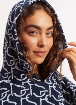 Seafolly SF Monogram Towel Poncho - | Beach Towels