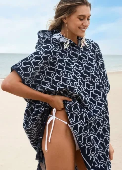 Seafolly SF Monogram Towel Poncho - | Beach Towels