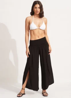 Seafolly Shirred Waist Wrap Pant - | Pants & Shorts