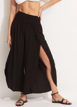 Seafolly Shirred Waist Wrap Pant - | Pants & Shorts
