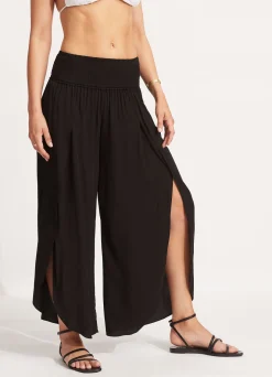 Seafolly Shirred Waist Wrap Pant - | Pants & Shorts