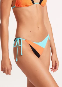 Seafolly Slice Of Splice Tie Side Bikini Bottom - | High Cut|High Cut