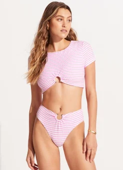 Seafolly Sorrento Stripe High Waisted Bikini Bottom - | High Waisted|High Waisted