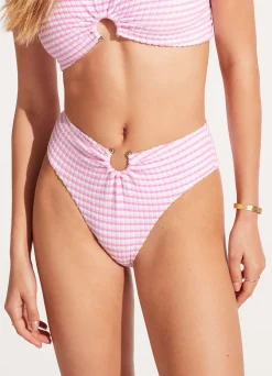 Seafolly Sorrento Stripe High Waisted Bikini Bottom - | High Waisted|High Waisted