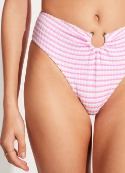 Seafolly Sorrento Stripe High Waisted Bikini Bottom - | High Waisted|High Waisted