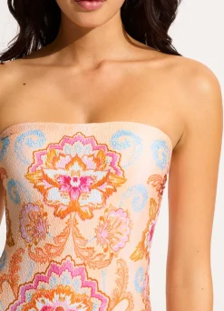 Seafolly Spring Festival Bandeau One Piece - Nectar| Bandeau|Bandeau