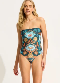 Seafolly Spring Festival Bandeau One Piece - | Bandeau|Bandeau