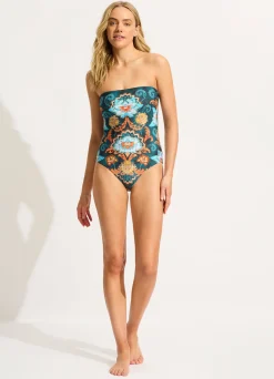 Seafolly Spring Festival Bandeau One Piece - | Bandeau|Bandeau