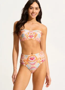 Seafolly Spring Festival Bustier Bandeau Bikini Top - Nectar| Bikinis|Bandeau