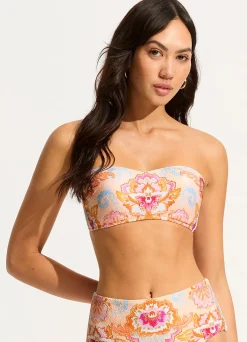 Seafolly Spring Festival Bustier Bandeau Bikini Top - Nectar| Bikinis|Bandeau