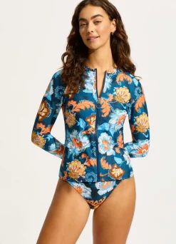 Seafolly Spring Festival Long Sleeve Rashvest - | Bikinis|Rash Vests