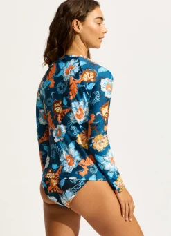 Seafolly Spring Festival Long Sleeve Rashvest - | Bikinis|Rash Vests