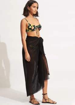 Seafolly Textured Cotton Beach Wrap - | Maternity|Skirts & Sarongs