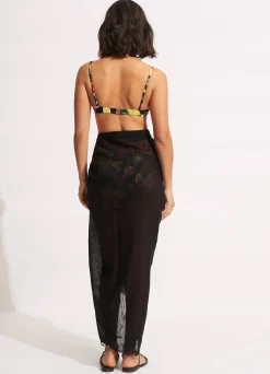 Seafolly Textured Cotton Beach Wrap - | Maternity|Skirts & Sarongs