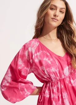 Seafolly Tie Dye Tier Mini Dress - | Beach Dresses