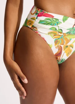 Seafolly Tropica High Waist Wrap Front Bikini Bottom - | High Waisted|High Waisted