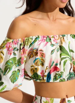 Seafolly Tropica Off-Shoulder Top - | Tops