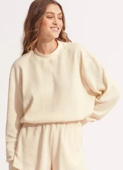 Seafolly Waffle Sweat Top - | Tops