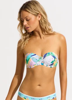 Seafolly Wish You Were Here Bustier Bralette Bikini Top - | Bralette|Bralette