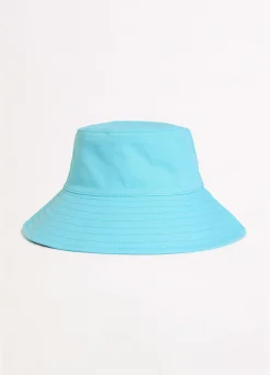 Seafolly Wish You Were Here Canvas Bucket Hat - | Beach Hats