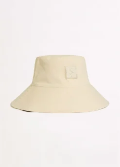 Seafolly Wish You Were Here Canvas Bucket Hat - | Beach Hats