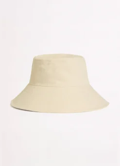 Seafolly Wish You Were Here Canvas Bucket Hat - | Beach Hats
