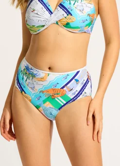 Seafolly Wish You Were Here High Waisted Bikini Bottom - | High Waisted|High Waisted