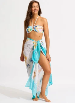 Seafolly Wish You Were Here Sarong - | Skirts & Sarongs