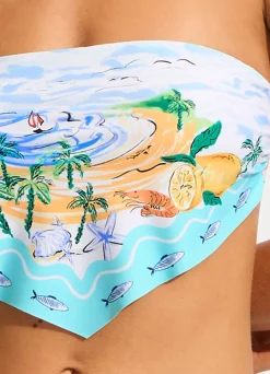 Seafolly Wish You Were Here Scarf  Bandeau Bikini Top - | Bandeau|Bandeau